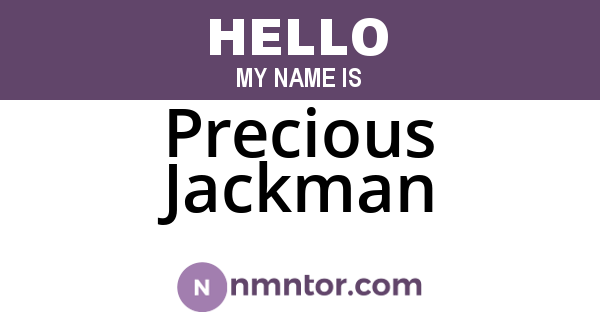 Precious Jackman