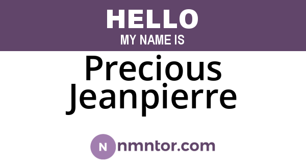 Precious Jeanpierre