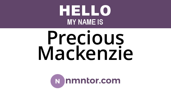 Precious Mackenzie
