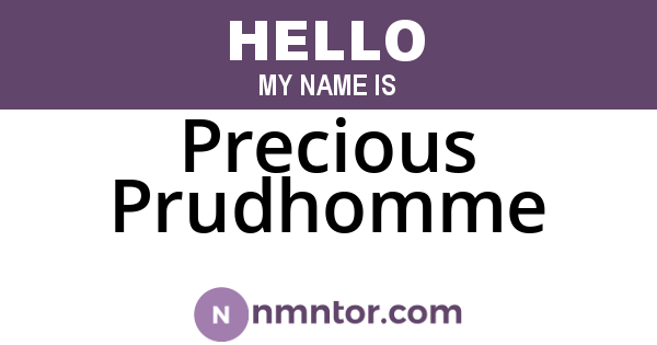 Precious Prudhomme