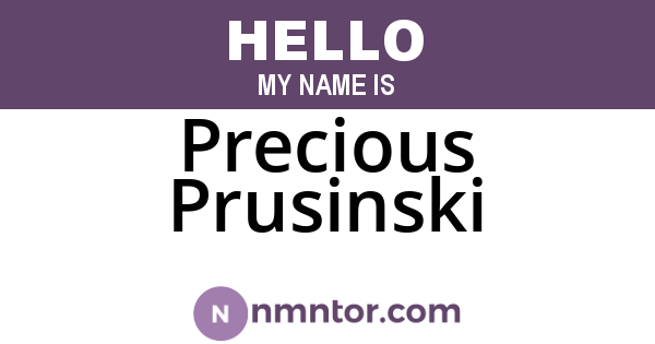 Precious Prusinski