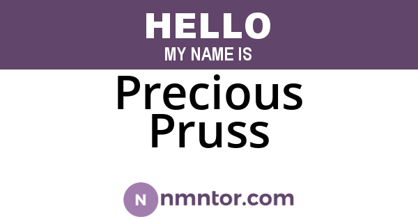 Precious Pruss