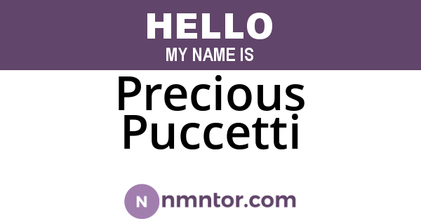 Precious Puccetti