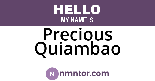 Precious Quiambao