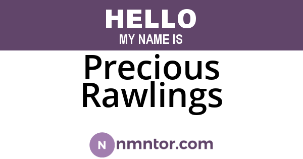 Precious Rawlings