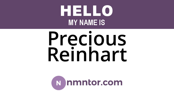 Precious Reinhart