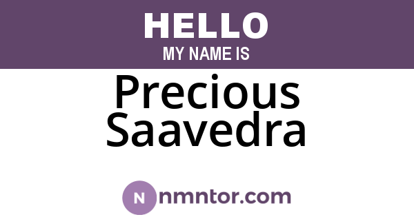 Precious Saavedra