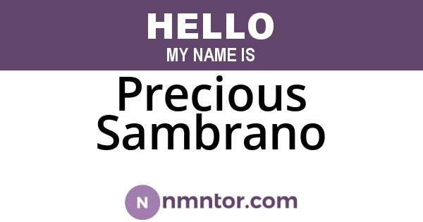 Precious Sambrano