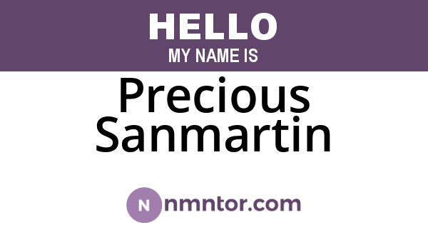 Precious Sanmartin