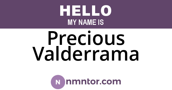 Precious Valderrama