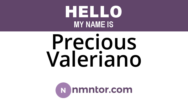 Precious Valeriano