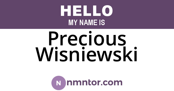 Precious Wisniewski