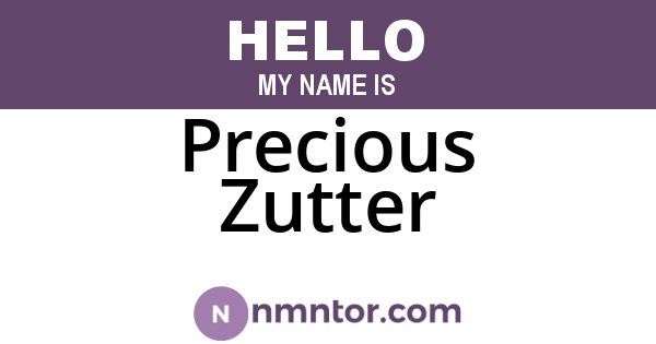 Precious Zutter