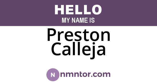 Preston Calleja