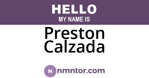 Preston Calzada