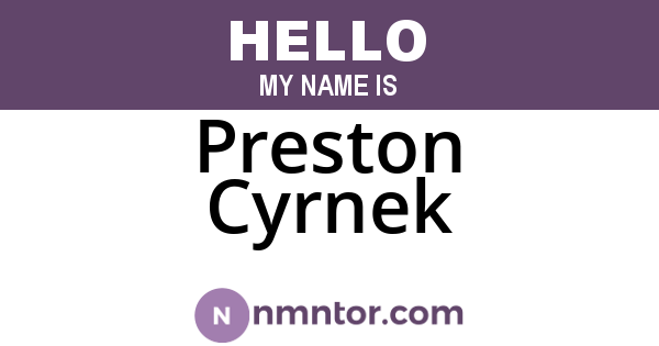Preston Cyrnek