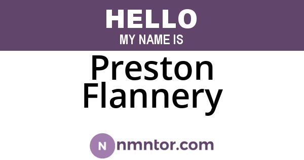Preston Flannery