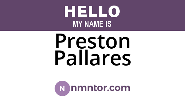 Preston Pallares
