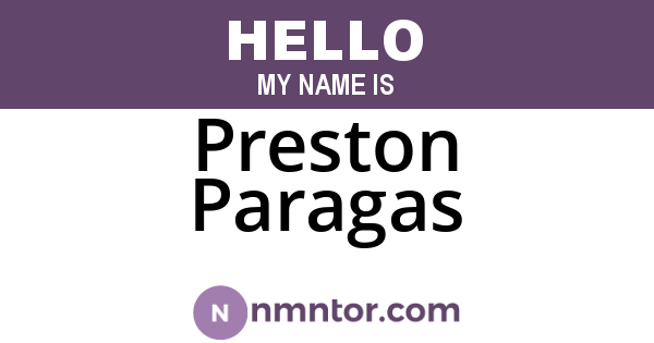 Preston Paragas