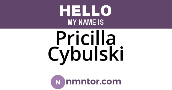 Pricilla Cybulski