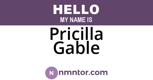 Pricilla Gable