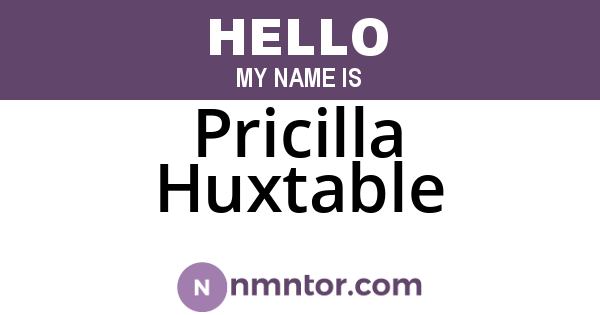 Pricilla Huxtable