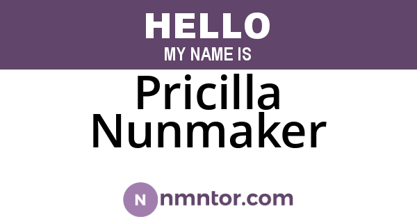 Pricilla Nunmaker