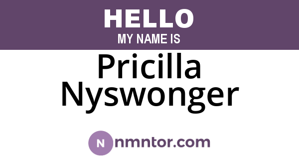 Pricilla Nyswonger