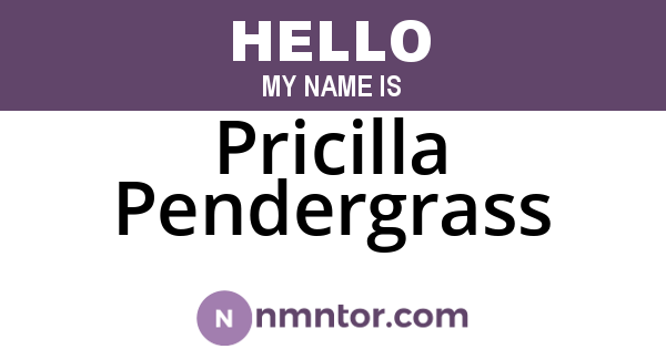 Pricilla Pendergrass