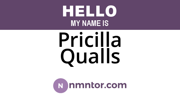 Pricilla Qualls