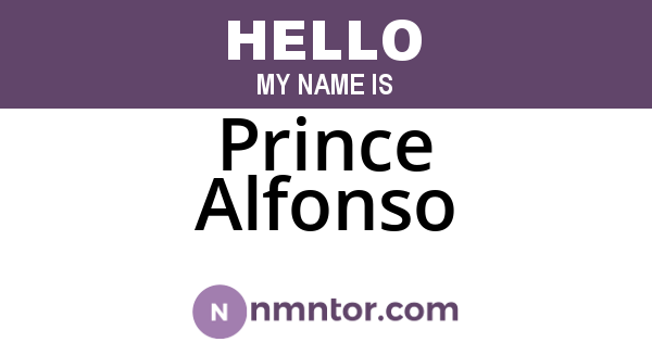 Prince Alfonso