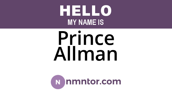 Prince Allman