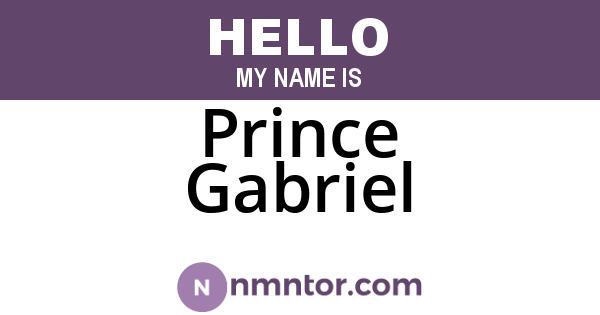 Prince Gabriel