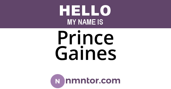 Prince Gaines
