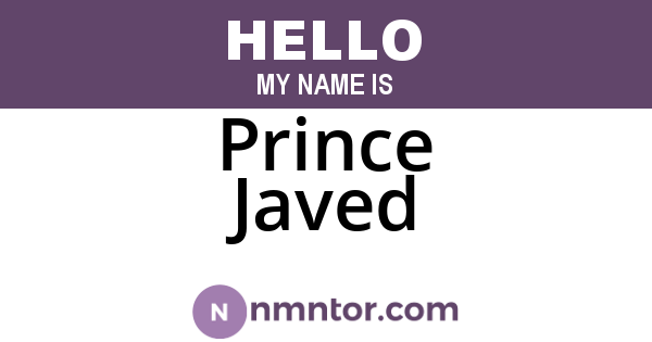 Prince Javed