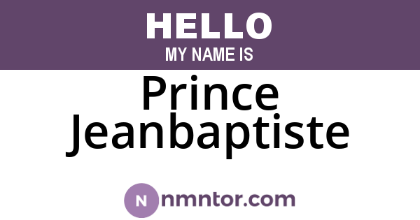 Prince Jeanbaptiste