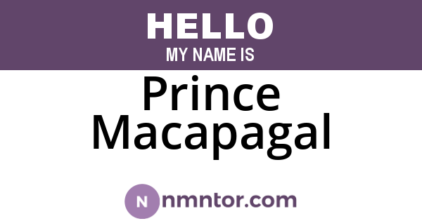 Prince Macapagal