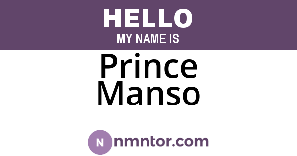 Prince Manso