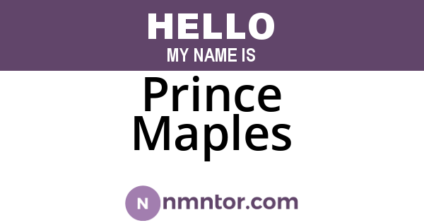 Prince Maples