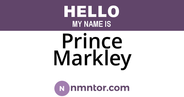Prince Markley