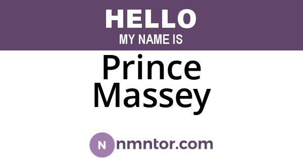 Prince Massey