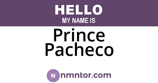 Prince Pacheco