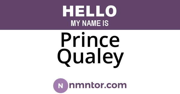Prince Qualey