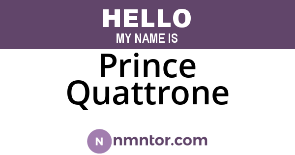 Prince Quattrone