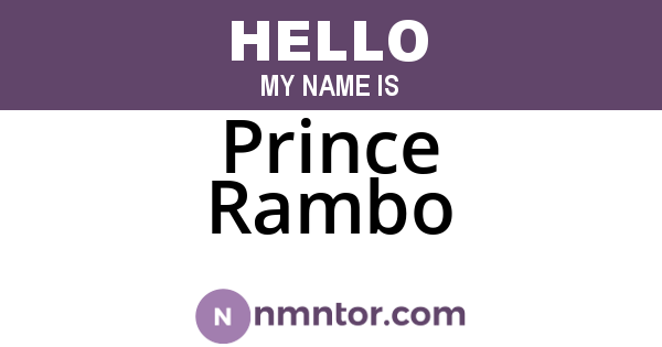 Prince Rambo
