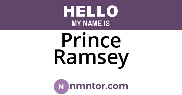 Prince Ramsey