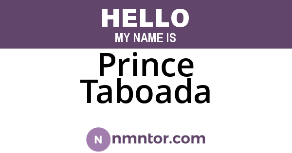 Prince Taboada
