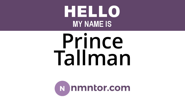 Prince Tallman