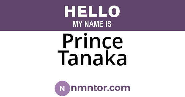 Prince Tanaka