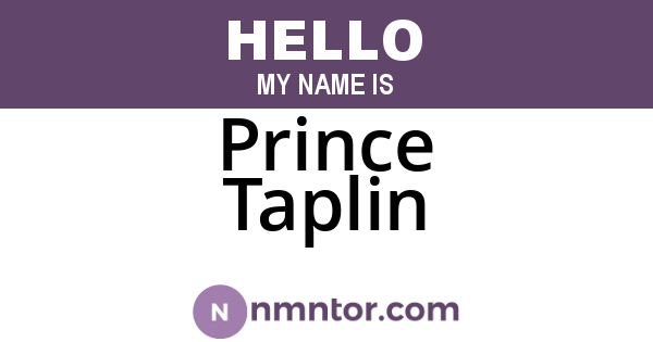 Prince Taplin